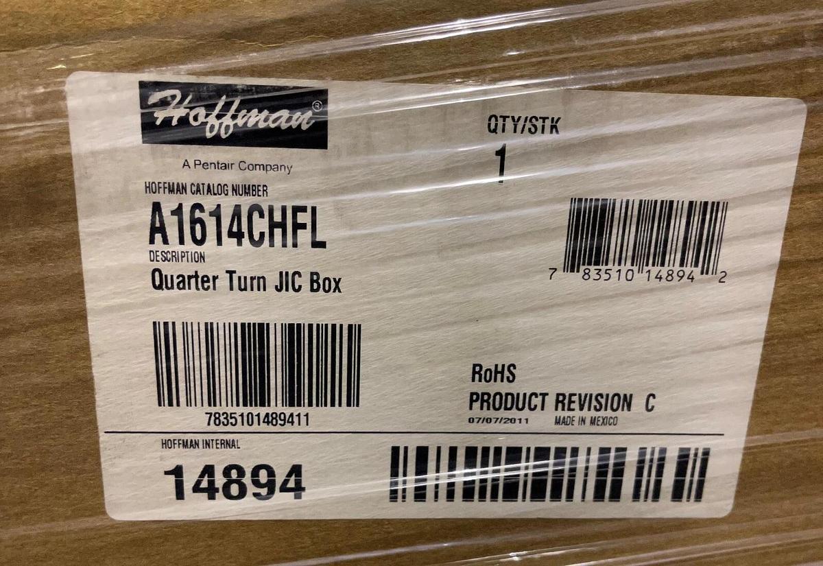 Enclosure 16" x 14" x 6" HOFFMAN QUARTER TURN JIC BOX MODEL A1614CHFL