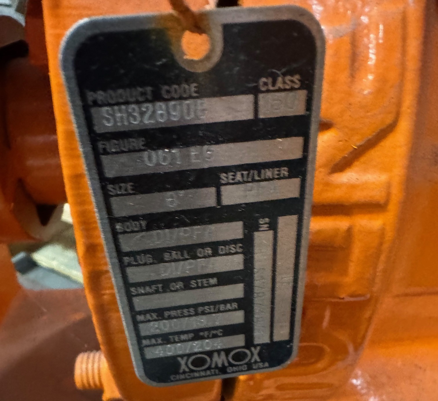 XOMOX 6" 150 RF PLUG VALVE PFA X DI W GEAR FIG 061-E6 VA15C