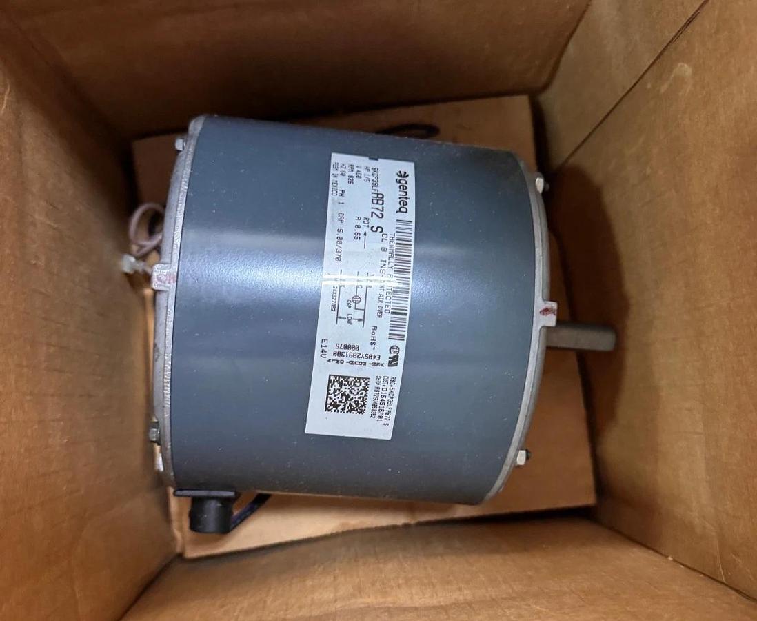 GENTEQ Motor 1 HP MODEL MOT09375F48M02A05 ZJ6 1100 RPM 380/415/460 1 AMP 1 PH FR
