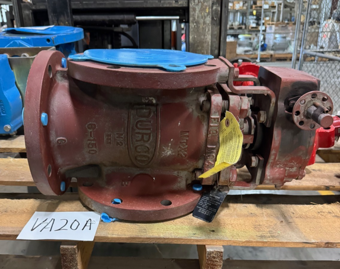 6" 150 3 WAY PLUG VALVE DURCO MODEL 6-MG4-11DD1DT1M33A DI BODY 316 TRIM VA20A