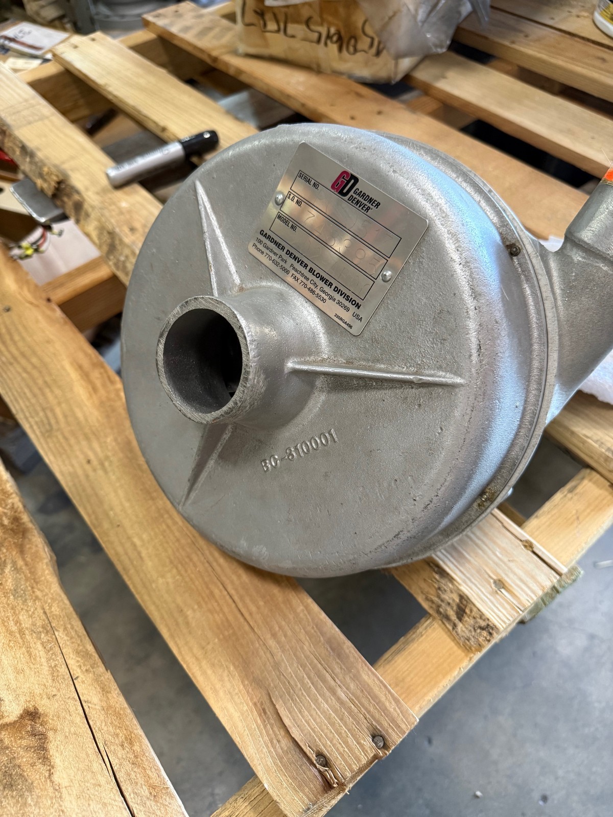 GARDNER DENVER BLOWER MODEL 202 AB00 1XE