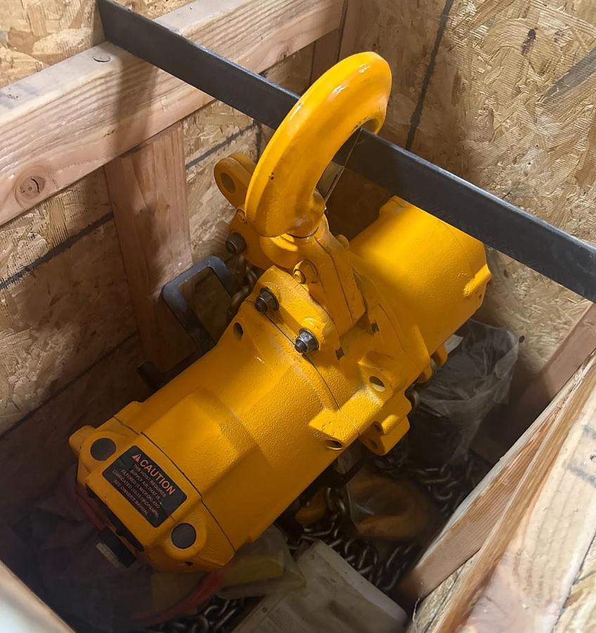 Used Harrington Pneumatic Hoist 6 Ton TCK6000-P2 WITH TROLLEY 2YQ2-7 2RY2