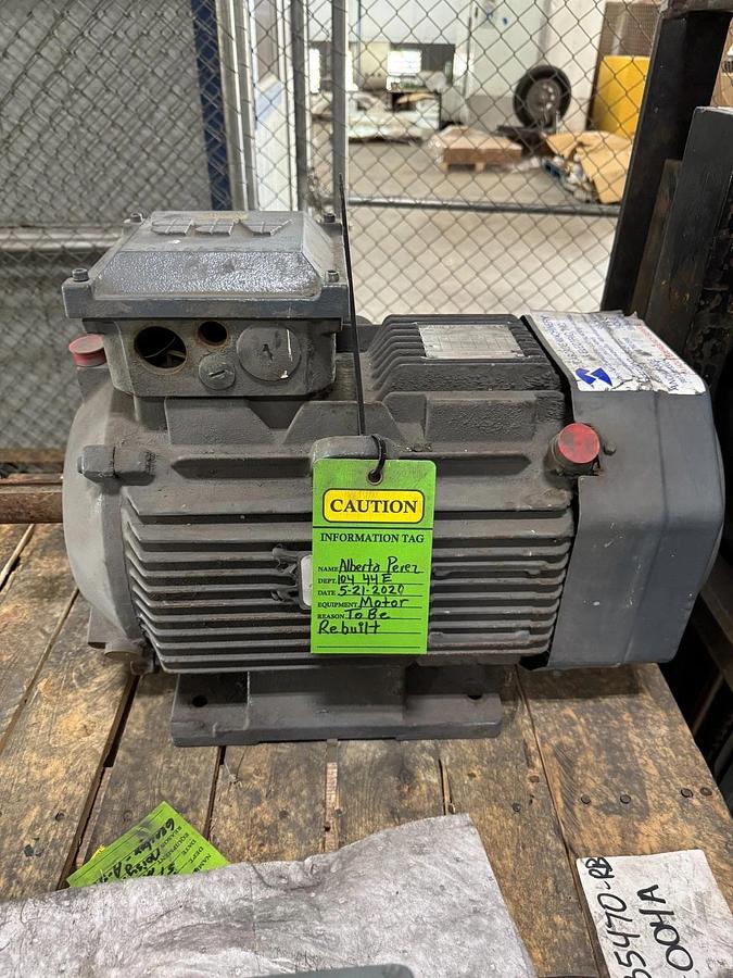 ABB Motor V4 15 HP MODEL MB2A 160 L4 1800 RPM 480/230V 19.4 AMP 3 PH