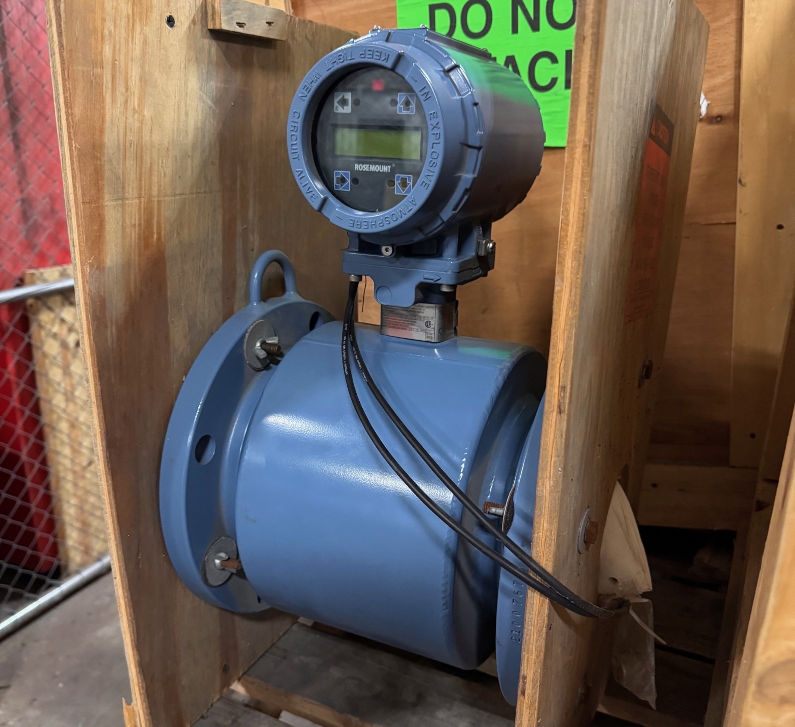 ROSEMOUNT 6" 150 FLOWMETER TEFLON LINED VA12C MOD 8732EMT1A1K5M4 90-250 VAC OUTP