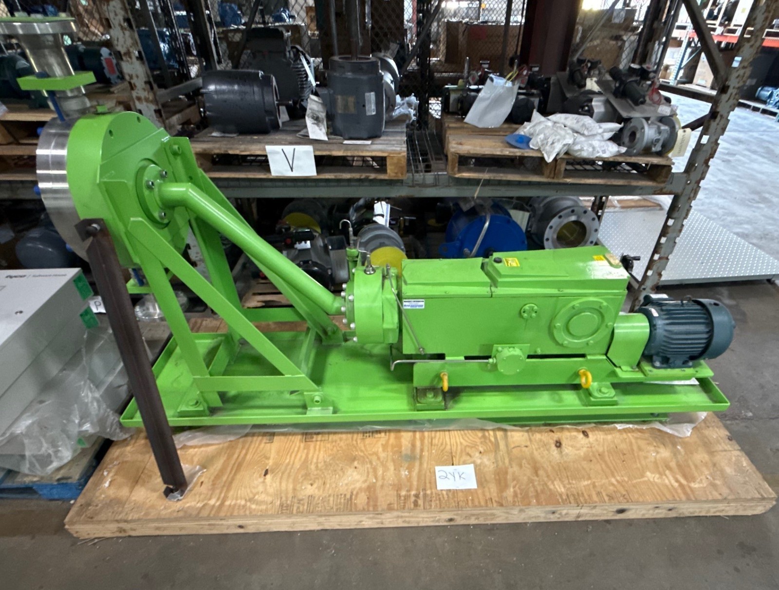 Used Pulsafeeder Metering Pump Model 8480-S-E 5 HP 460 V 1750 RPM 567 GPH 200 PSI