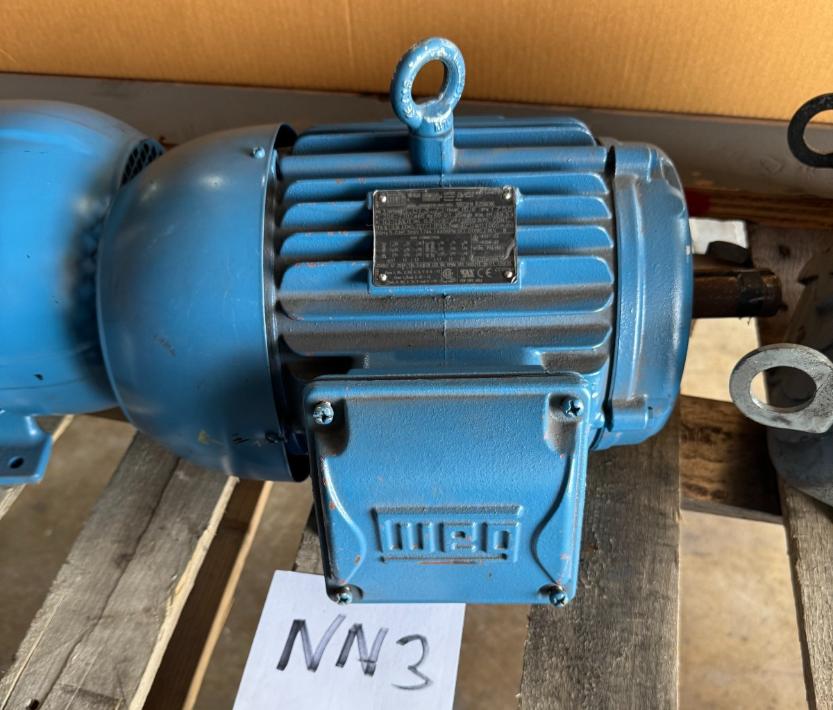 BALDOR MOTOR NN3 5 HP MODEL 00318E73E181T-W22 1755 RPM 200-230/460 V 3 PH 14.3-1