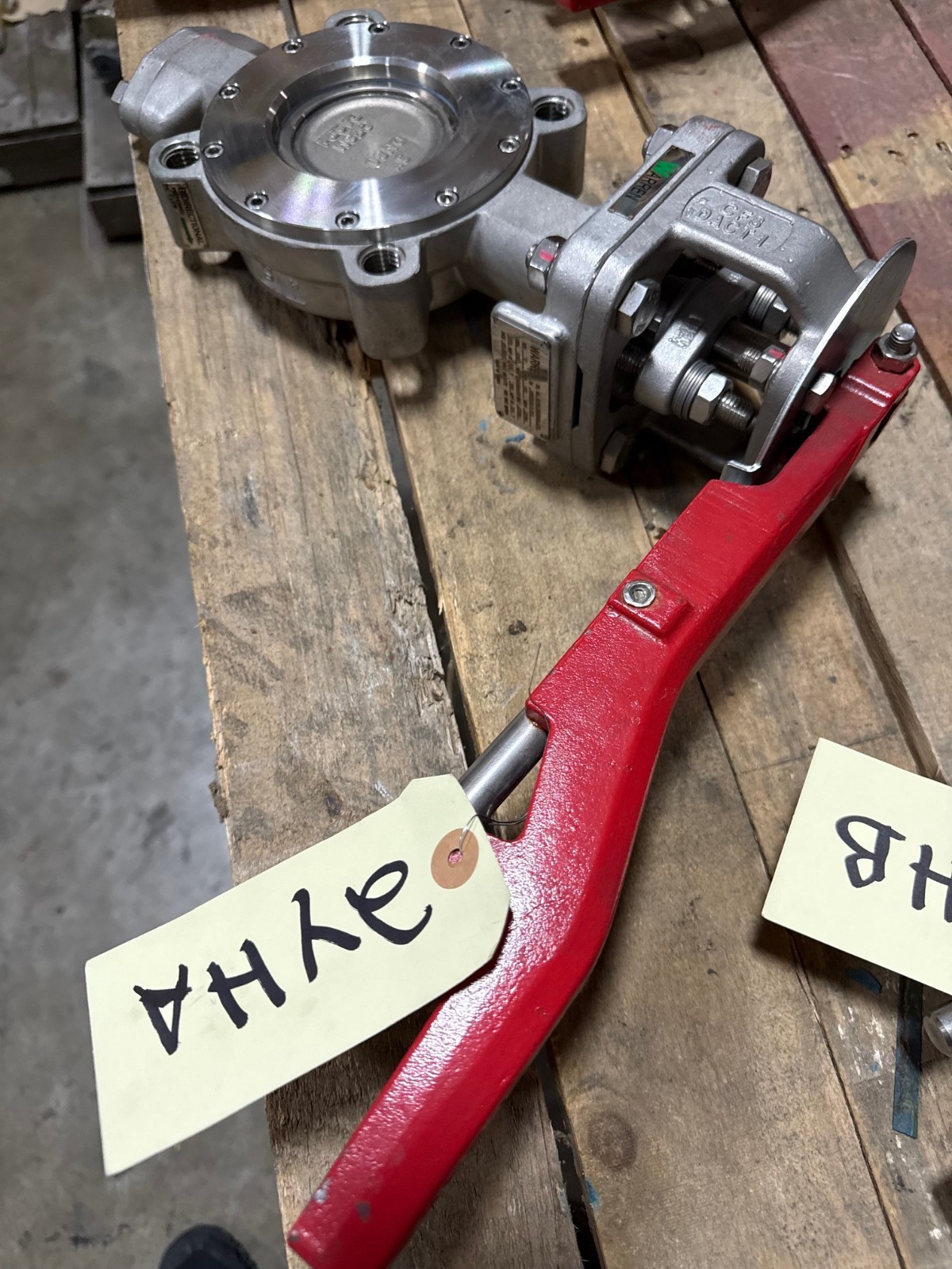 Used WARREN 3" 150 DOUBLE OFFSET LUG HI PERFORMANCE BUTTERFLY VALVE  MODEL 9158-2