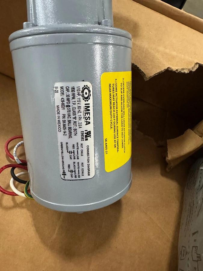 DUFF NORTON LINEAR ACTUATOR YY5 MODEL SPB6405-18" STROKE 115 V 500 LB CAPACITY