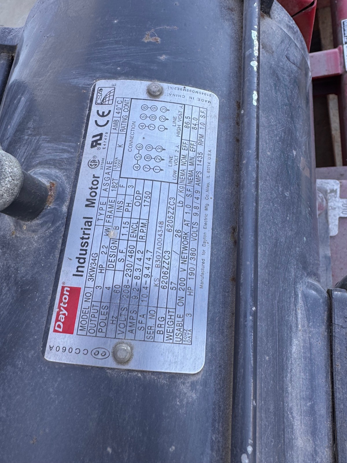 BELL & GOSSETT PUMP 21/2" X 3" X 6.625" IMPELLAR ZN6 8 1510 3 HP 203 GPM@85' 175