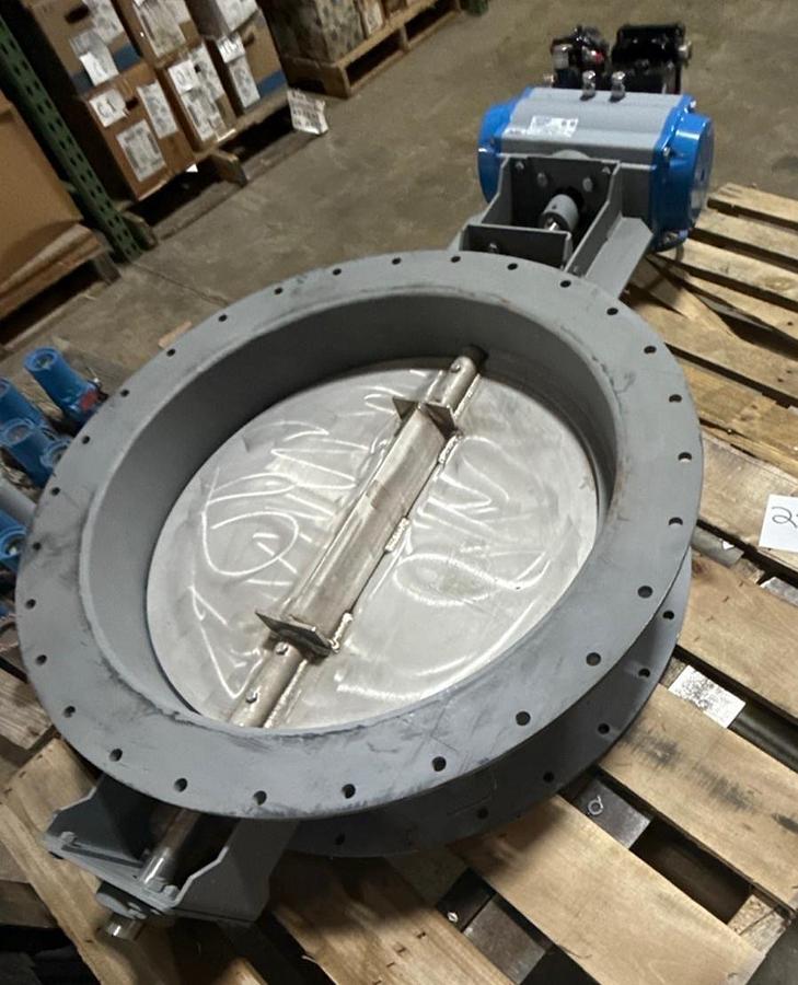 Used EFMequipment 29" BF DAMPER VALVE 503057 WITH JAMESBURY VALV-POWR ACTUATER 2YE