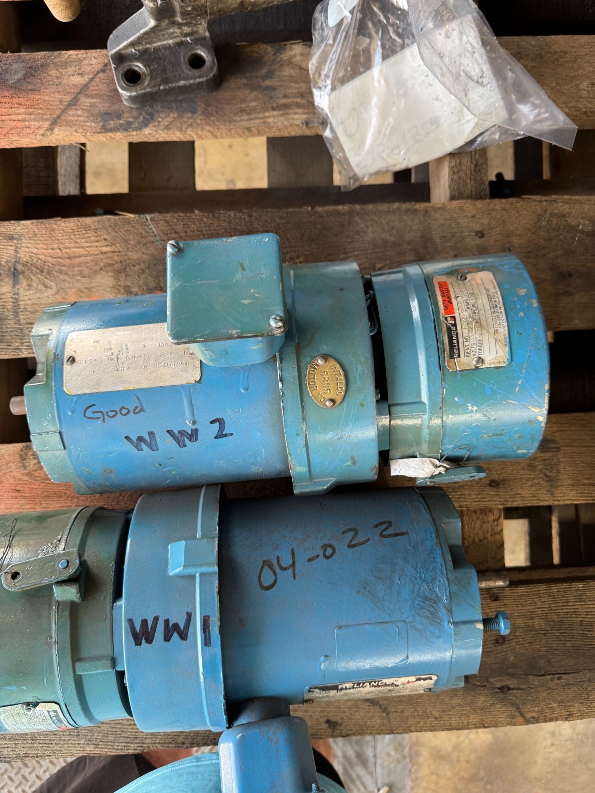 RELIANCE MOTOR WW1 WW2 WW3 HP MODEL P56H3439N WITH BRAKE 1725 RPM 230/460 V