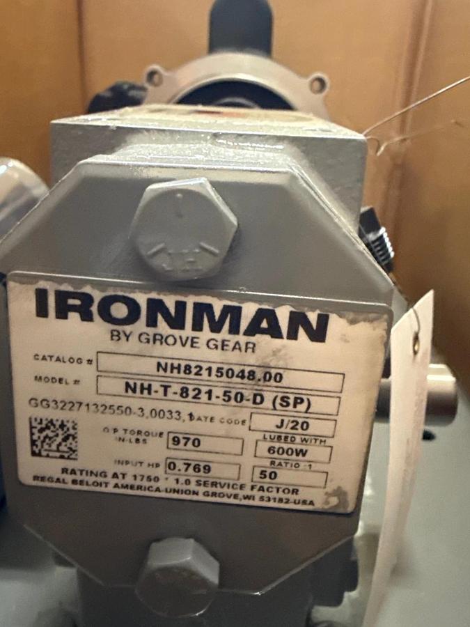 IRON MAN GEAR MOTOR W RELIEF VALVE 2XSA 2XSB MOD NH-T-821-50-D SP 50 TO 1 RATIO
