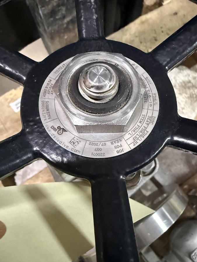 DSI 11/2" 300 RF FS GATE VALVE 316L BODY 316L TRIM