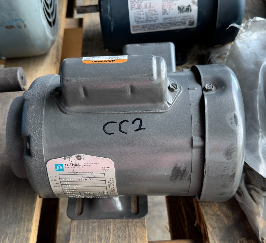 BALDOR TUTHILL MOTOR CC2 1/4 HP MODEL 34C510-690O01 1725 RPM 115/230 V 5/2.5  AM