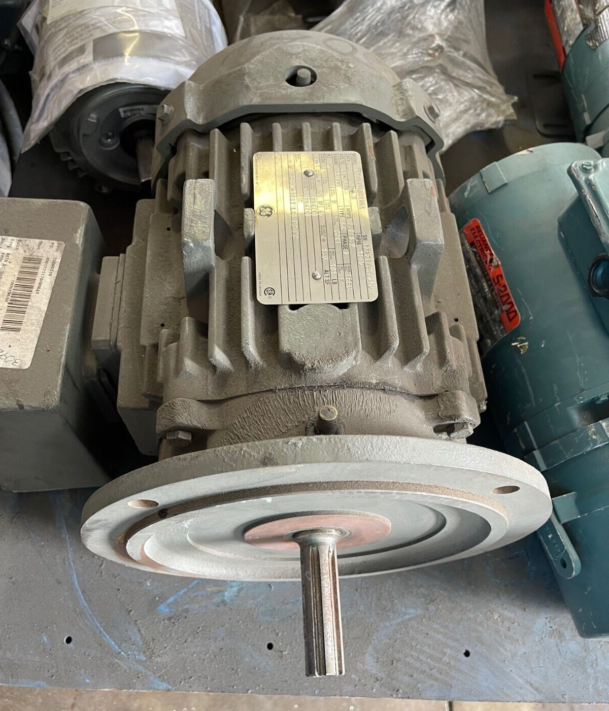 GE 3 HP MOTOR 230/460 1695 RPM FRAME 184TDZ 5KR184SAB220A