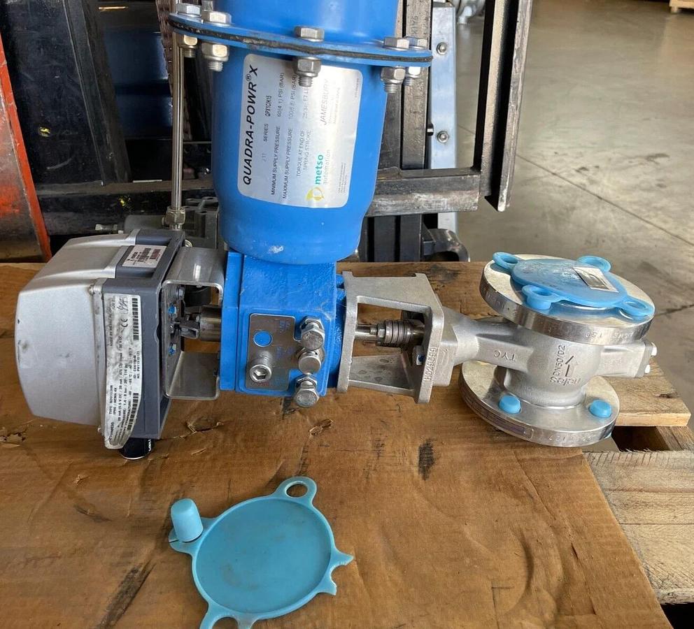 2" 150 RF CONTROL BALL VALVE 317 SS NELES RECA022UUST W/ METSO QUADRA POWR