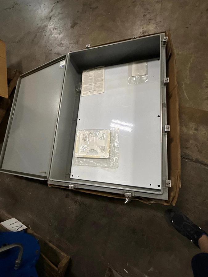 WIEGMANN ENCLOSURE MODEL N4423008 42 X 30 X 8 AD8 STEEL ENCLOSURE