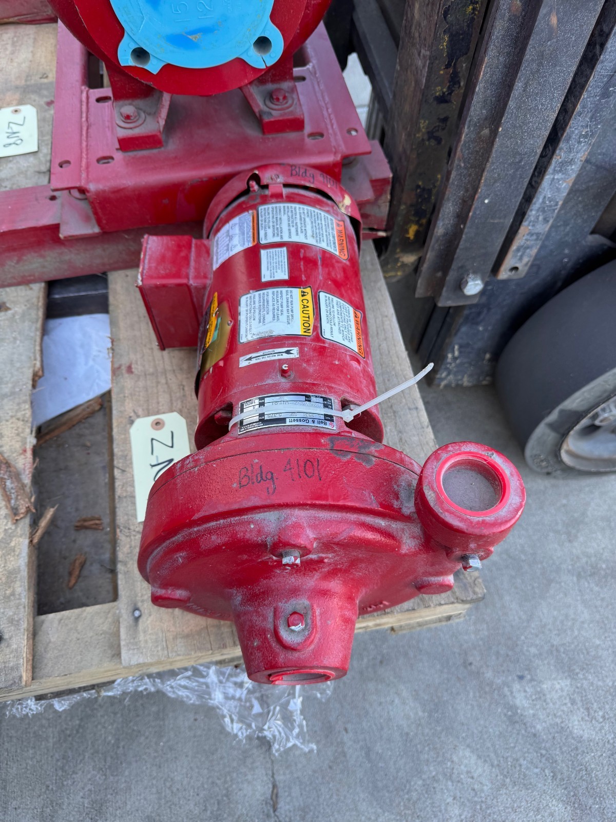 BELL & GOSSETT PUMP 1.25" X 5.375" IMP ZN7 & 9 E-1531 1 HP 1800 RPM 175 PSI