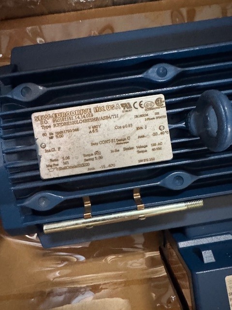 SEW-EURODRIVE GEAR MOTOR WA 13 MOD KF47DRE90LABE2HR/ASB4/TH 1740/ 127 RPM 2 HP