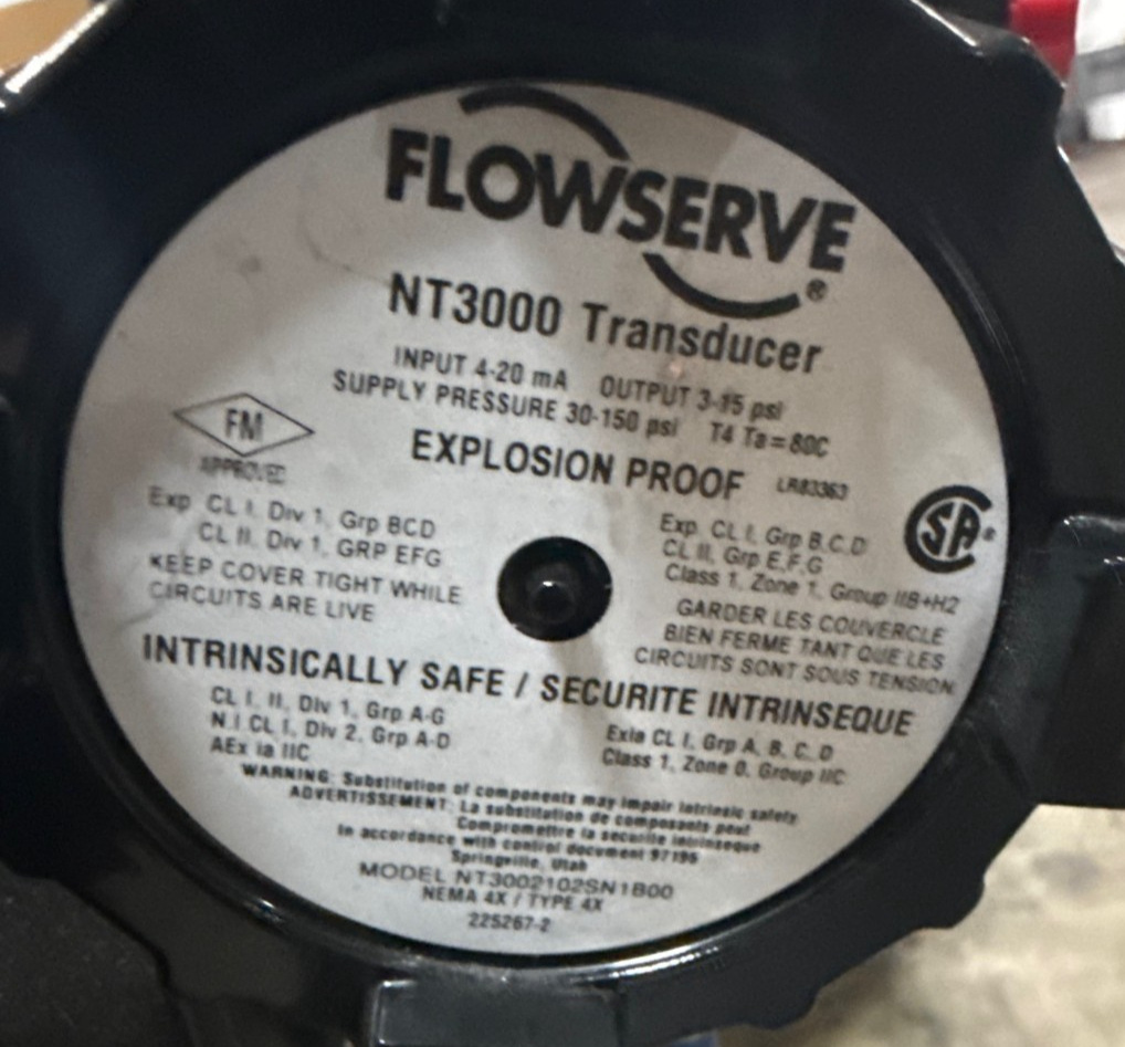 Used EFMequipment 29" BF DAMPER VALVE 503057 WITH JAMESBURY VALV-POWR ACTUATER 2YE