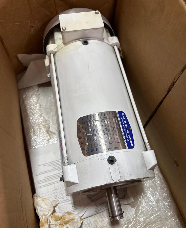 BALDOR 2 HP DC WASH DOWN DUTY MOTOR XA21A CDPWD3585 1750 RPM 180 V 9.6 AMP FRAM
