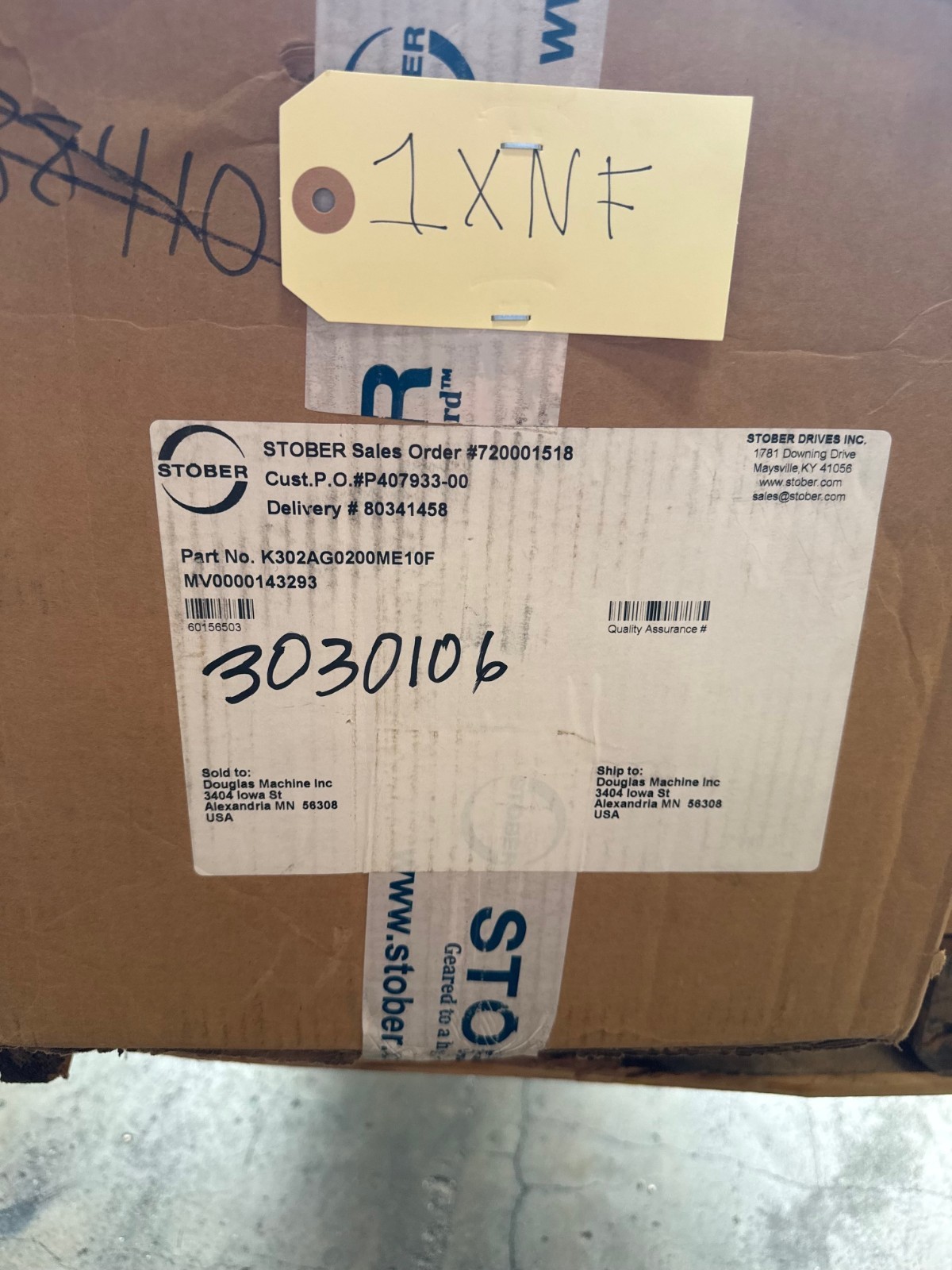 STOBER DRIVES GEAR REDUCER 1XNF MOD K302AGO200ME10F 20.28 TO 1 RATIO EXACT RATIO