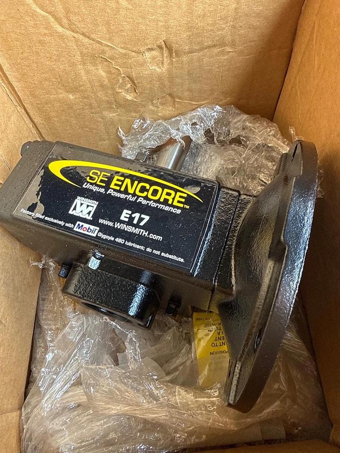 SE ENCORE WINSMITH GEAR REDUCER 1XIC MOD E-17MDNS31000FT 1750 RPM IN 50 TO 1 RAT