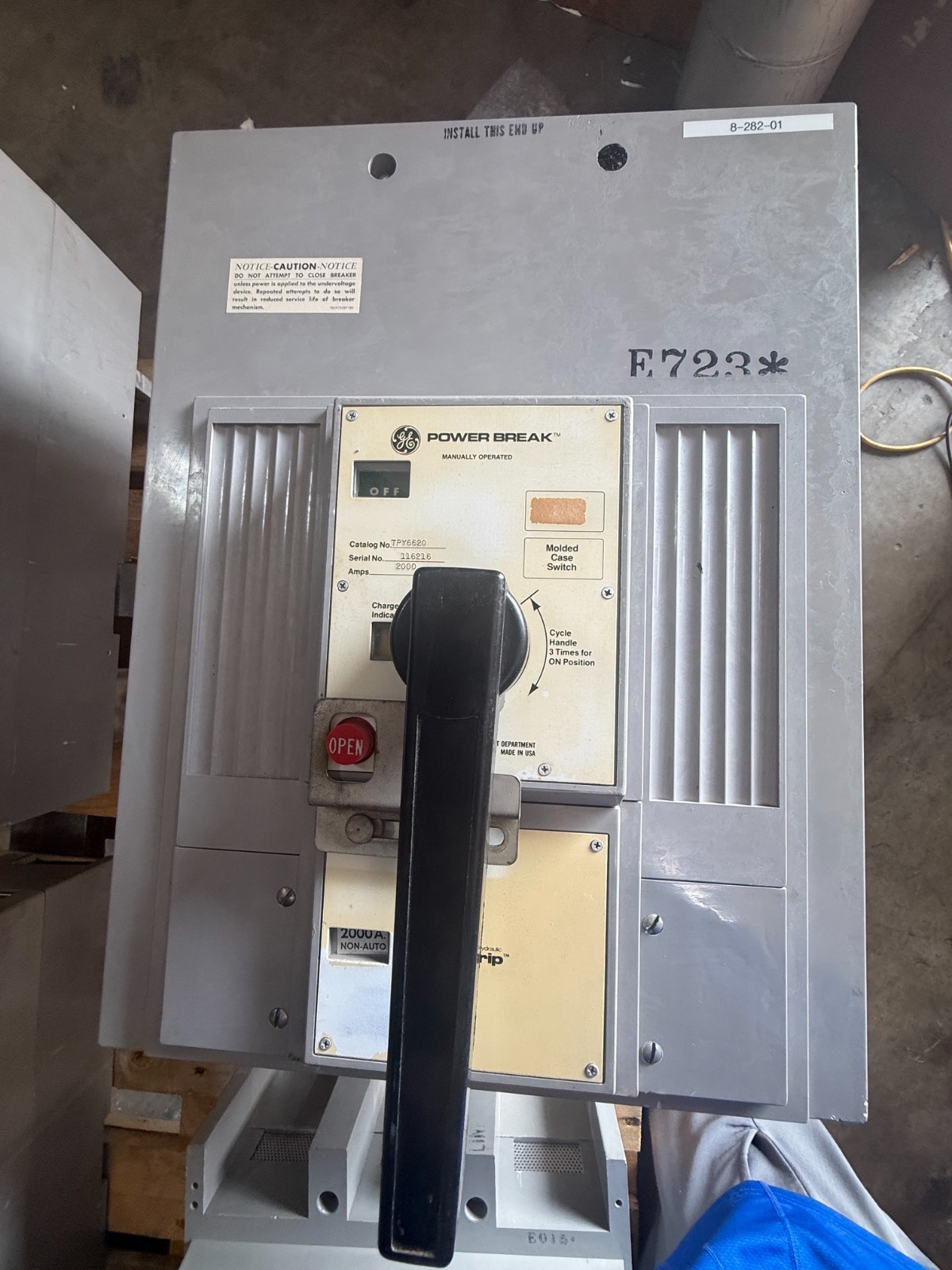 Refurbished General Electric 2000 AMP Power Break I BREAKER MODEL TPY6620  W MagneTrip 2YX1