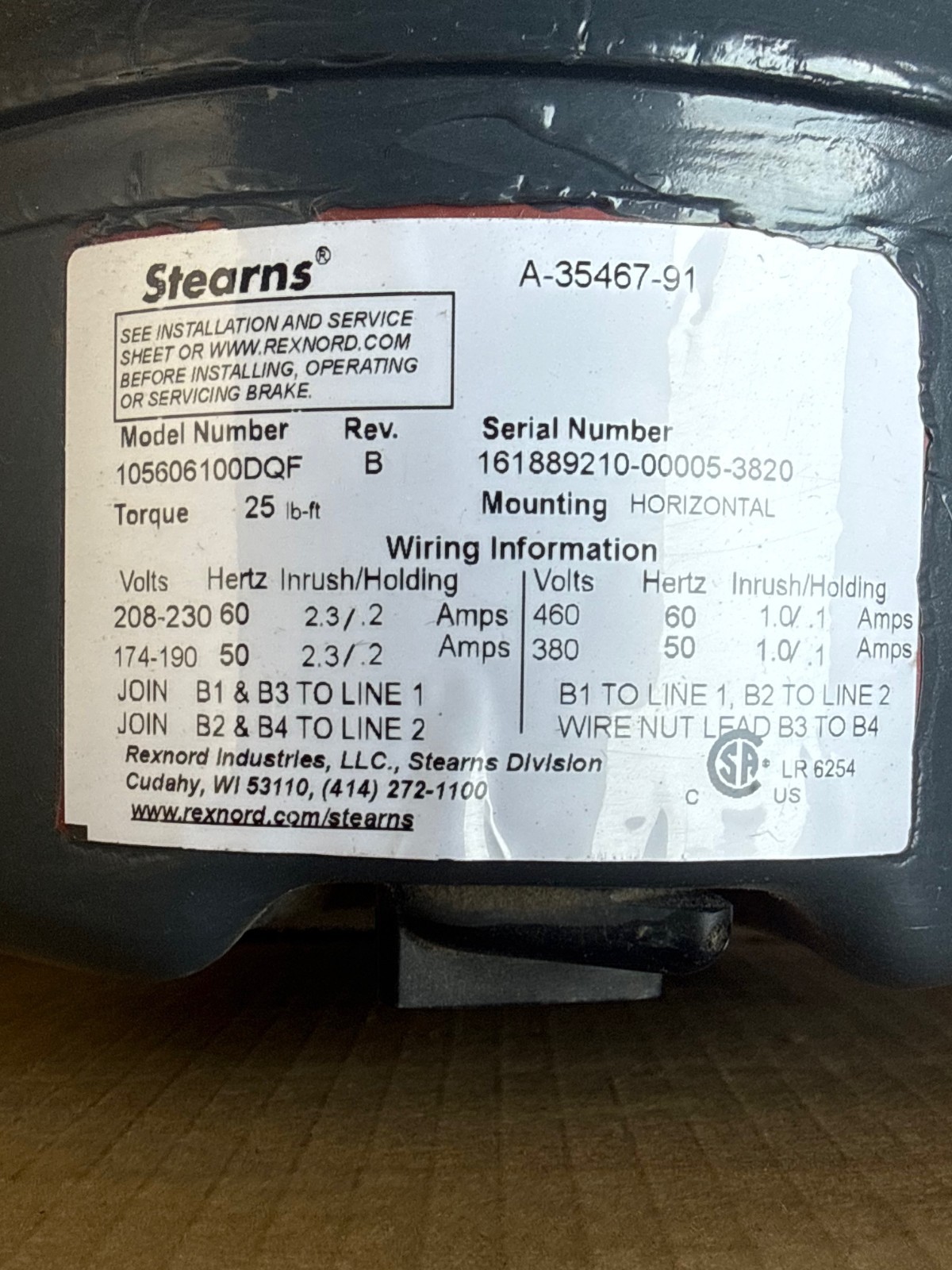 MARATHON Motor 5 HP MODEL VVK184TTTL7041DTL 2XMD 1755 RPM 230/460 V 12.4/6.2  AM