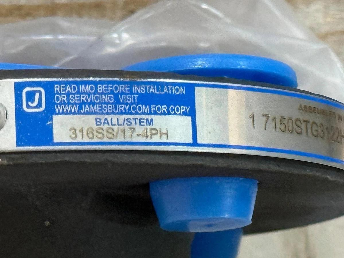 JAMESBURY 1" 150 FP BALL VALVE 7150 A105 X SS HANDLE OPERATOR ZR2