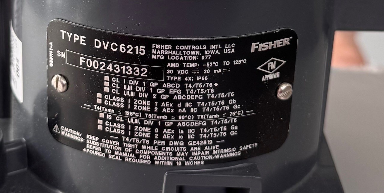 Used FISHER TRANSDUCER DVC6215 2YV6