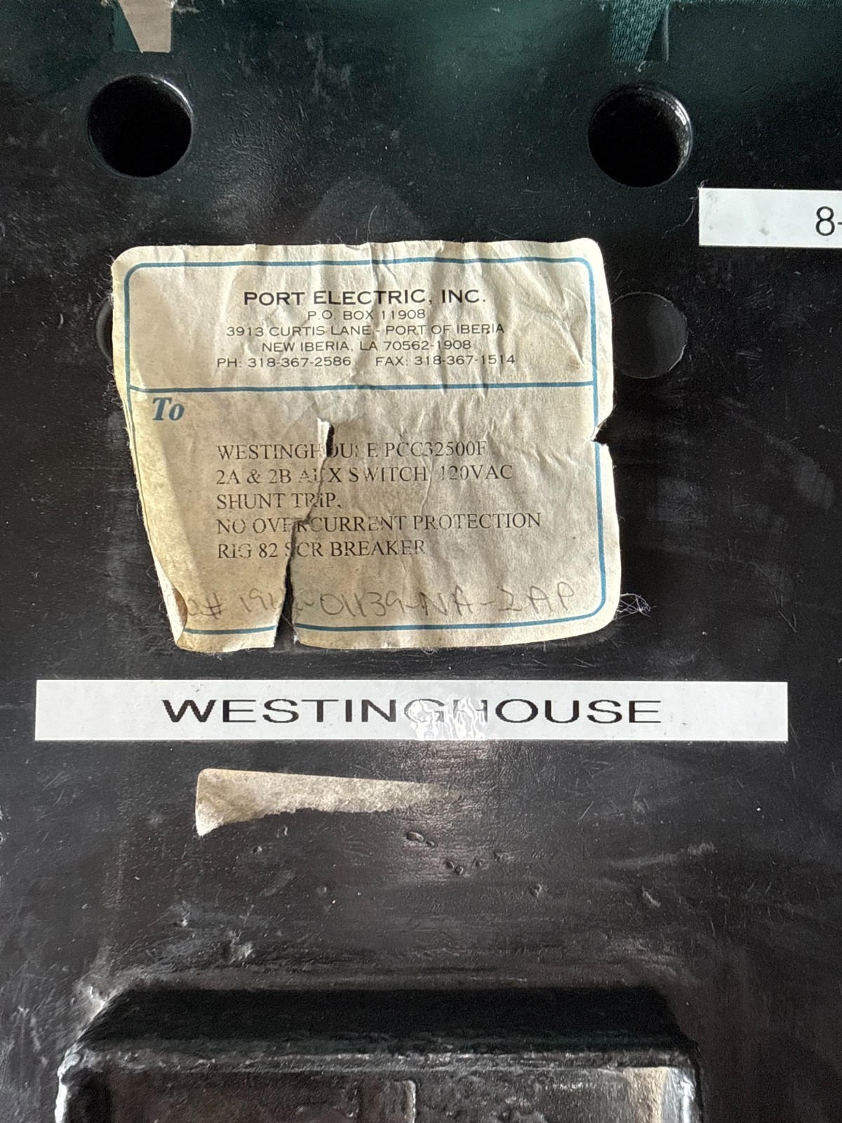 Refurbished Westinghouse 2500 AMP BREAKER PC32500F 2KA PC FRM 3P 600V 1600 A TRIP 2YW3 2YW4