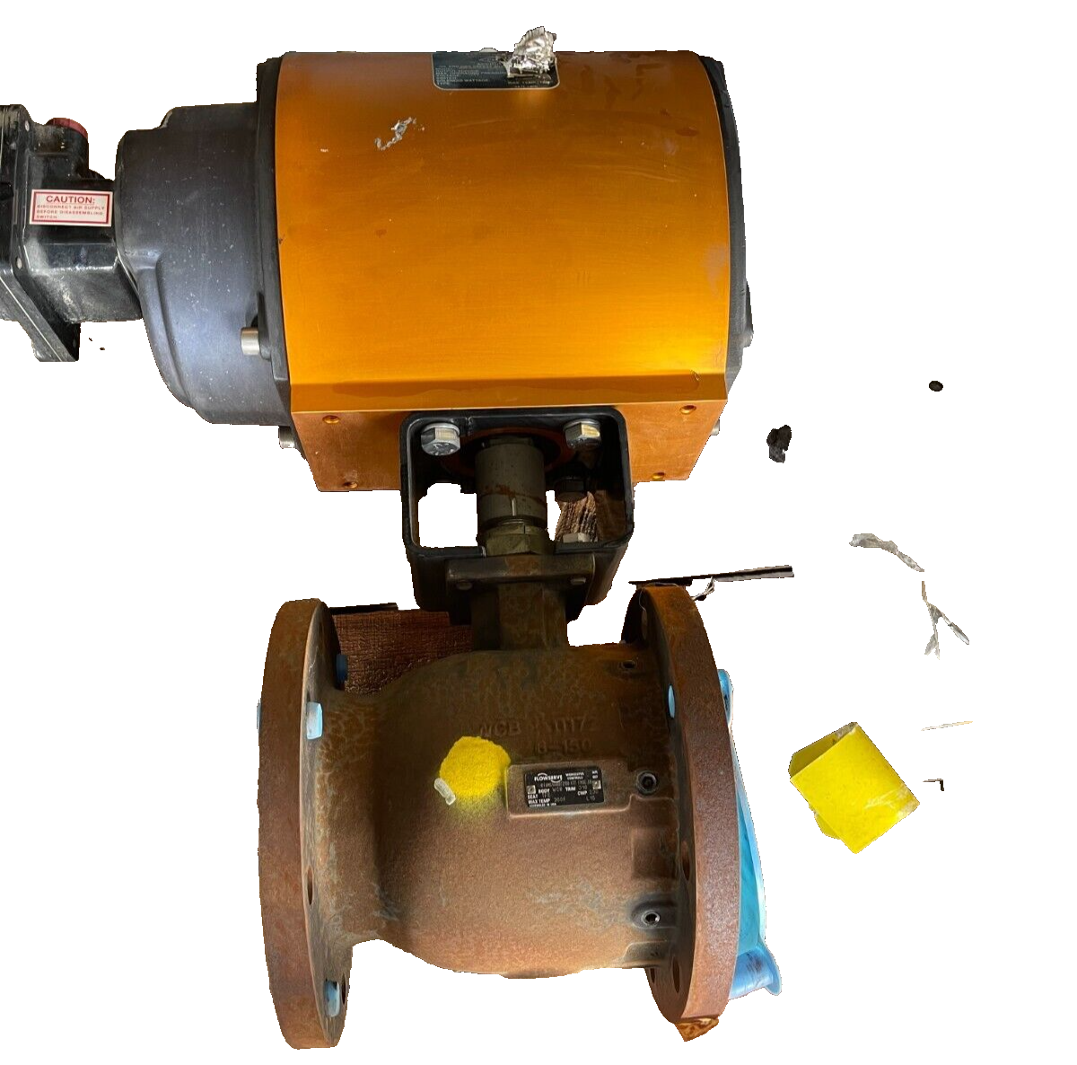 6" 150 RF BALL VALVE FLOWSERVE A105 X SS 6FAM514466TZ150 WITH ACTUATOR