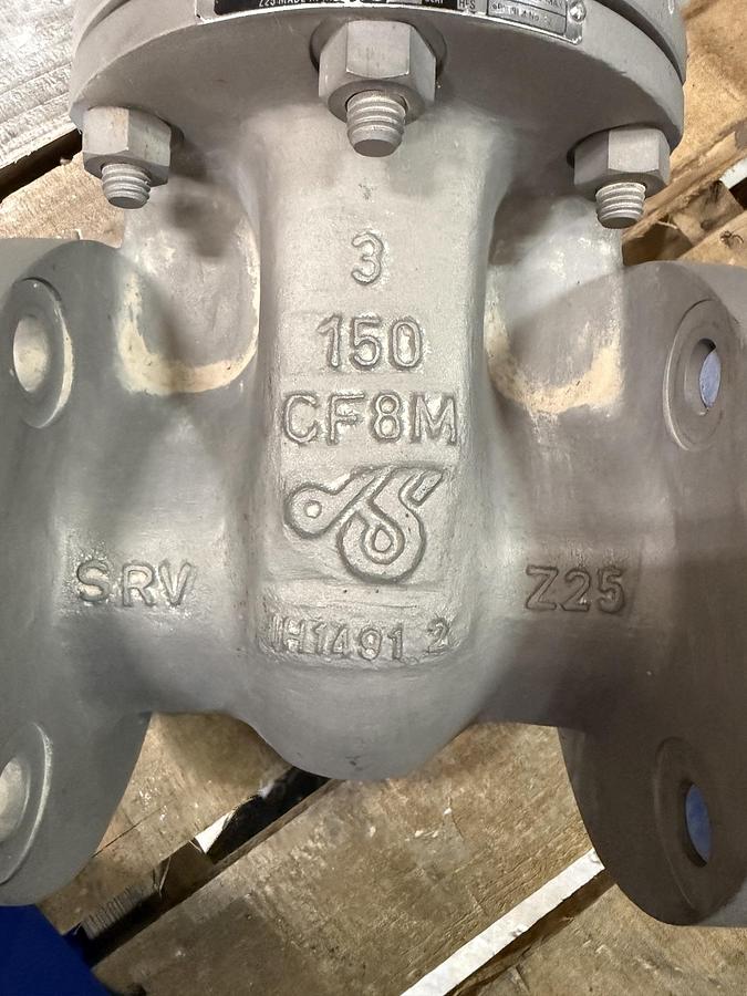 Refurbished DSI 3" 150 RF GATE VALVE 316 BODY 2ZDH FIG# 37-15-16HFS-Z215