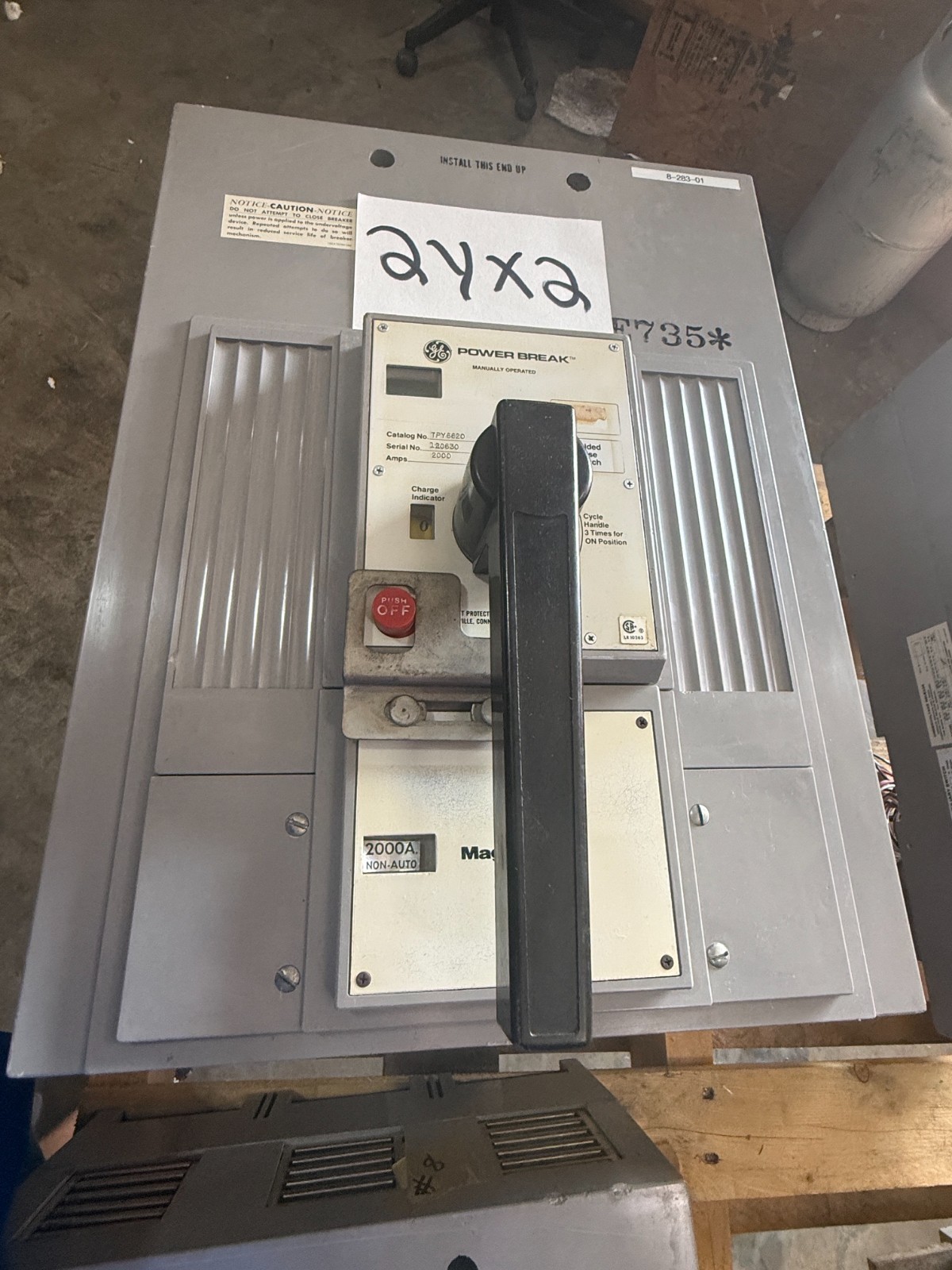 Refurbished General Electric 2000 AMP Power Break I BREAKER MODEL TPY6620  W MagneTrip 2YX1