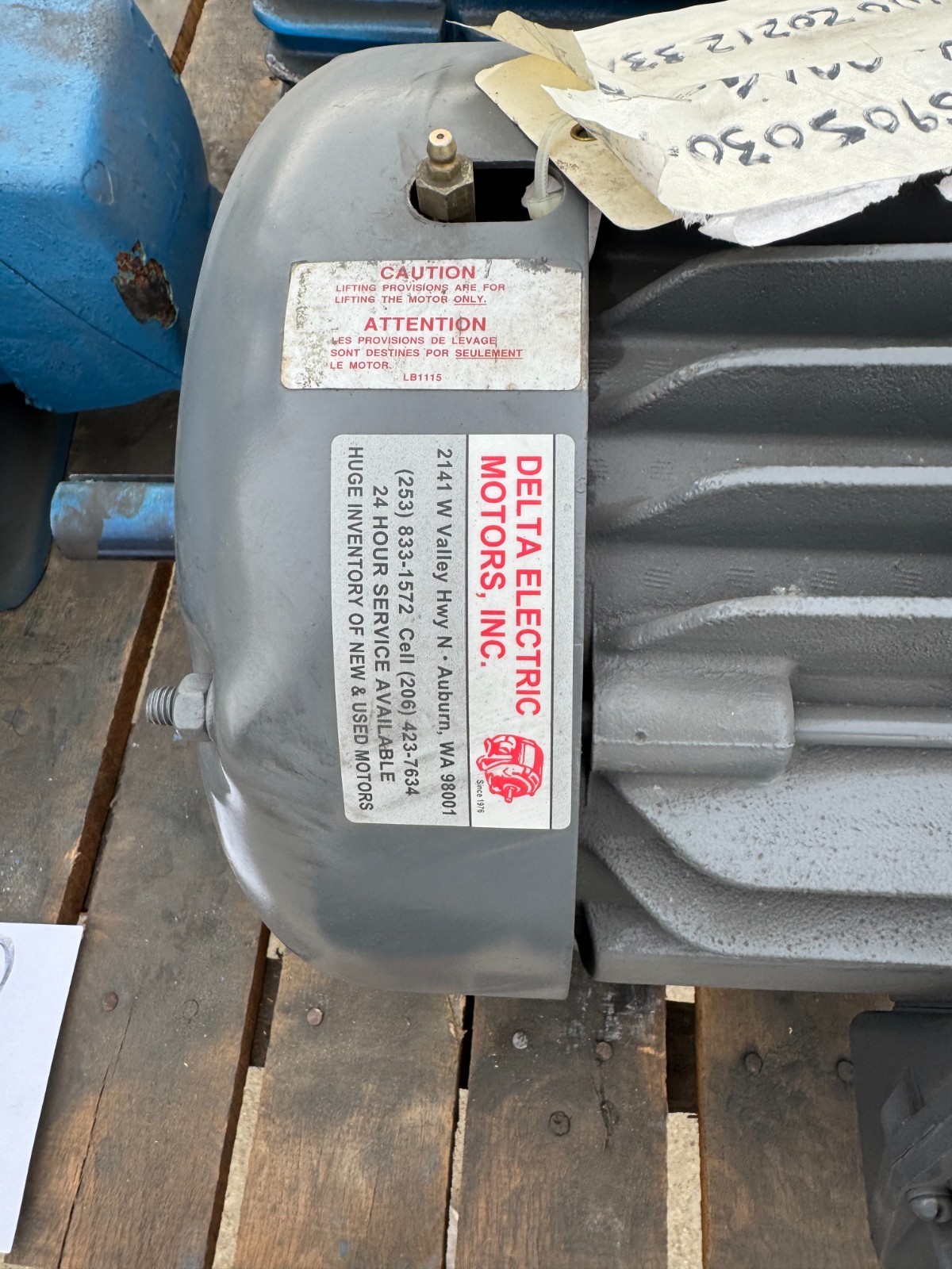 BALDOR SUPER E MOTOR KK2 15 HP MODEL 595C-1651770 RPM 460 V 3 PH 18 AMP FR 254T