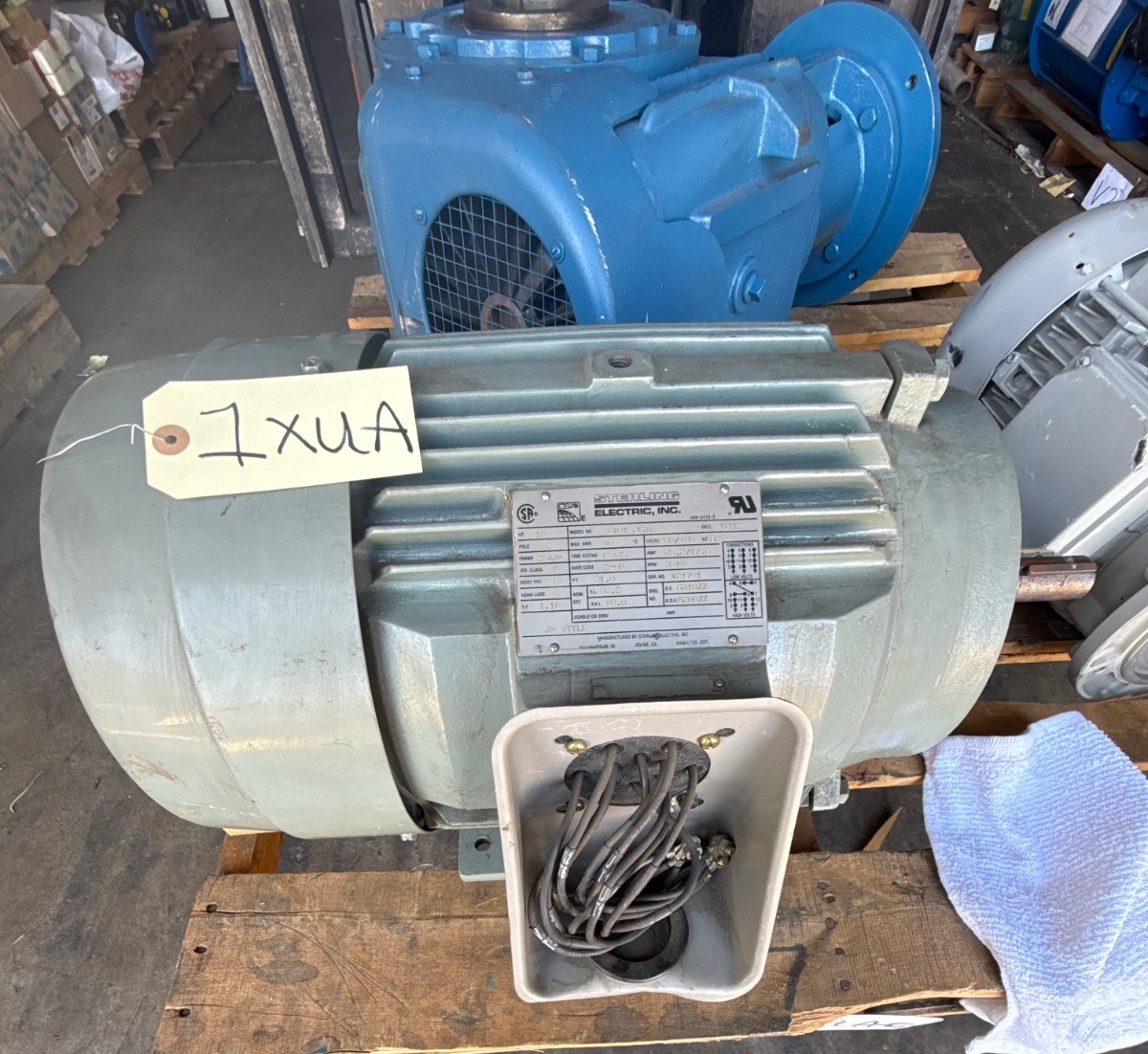 STERLING ELECTRIC MOTOR 15 HP MODEL EWO152FJA 1XUA 3510 RPM 230/460V 3 PH
