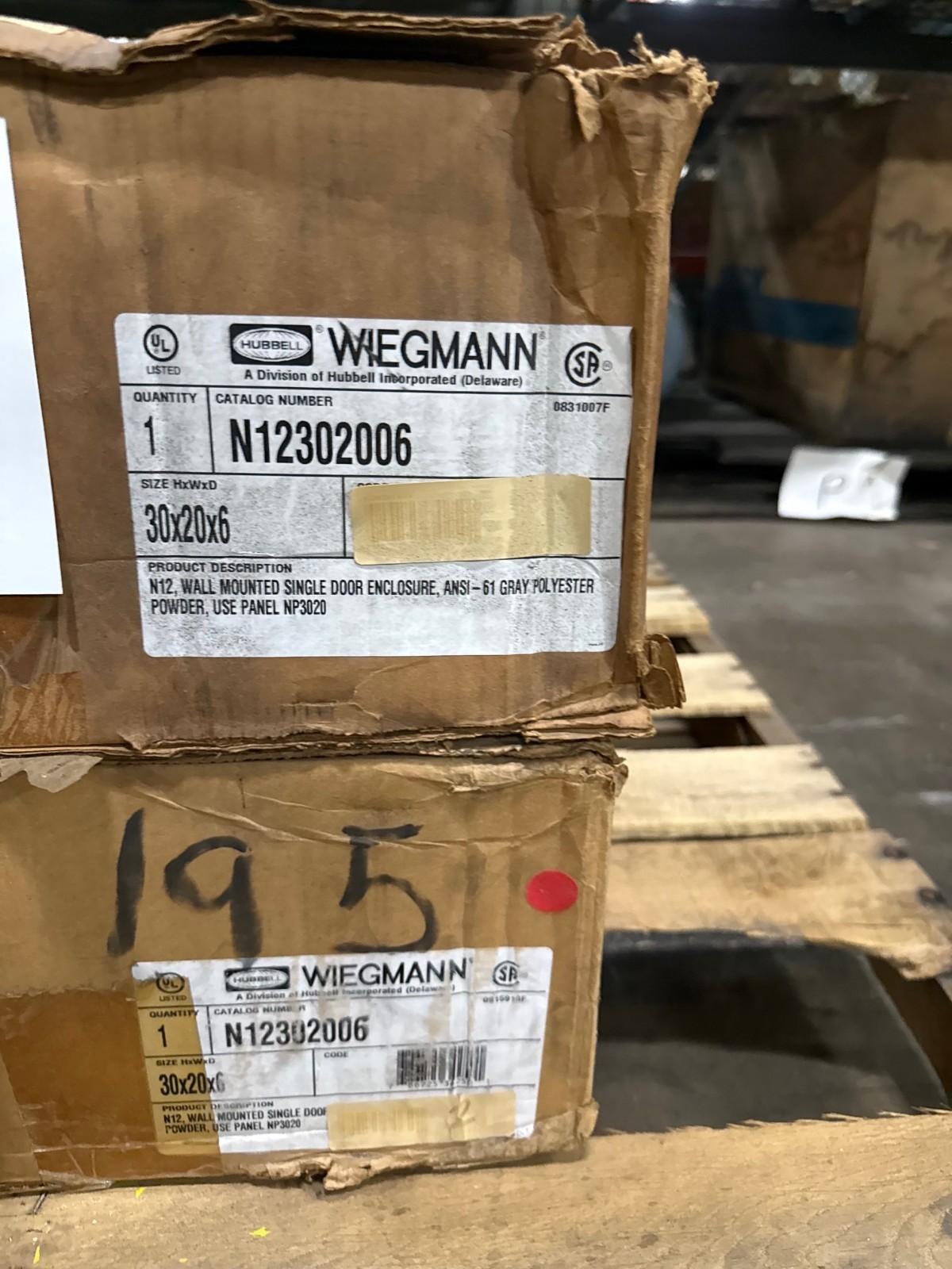 WIEGMANN N12302006 30 X 20 X 6 AD7 STEEL ENCLOSURE