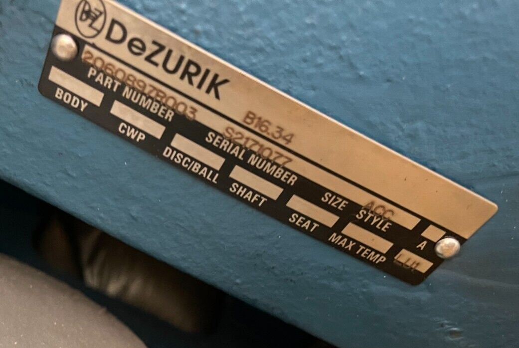Dezurik Pneumatic Actuator, Double Acting 2060897R003 S2171077 PR-R3A-PC10