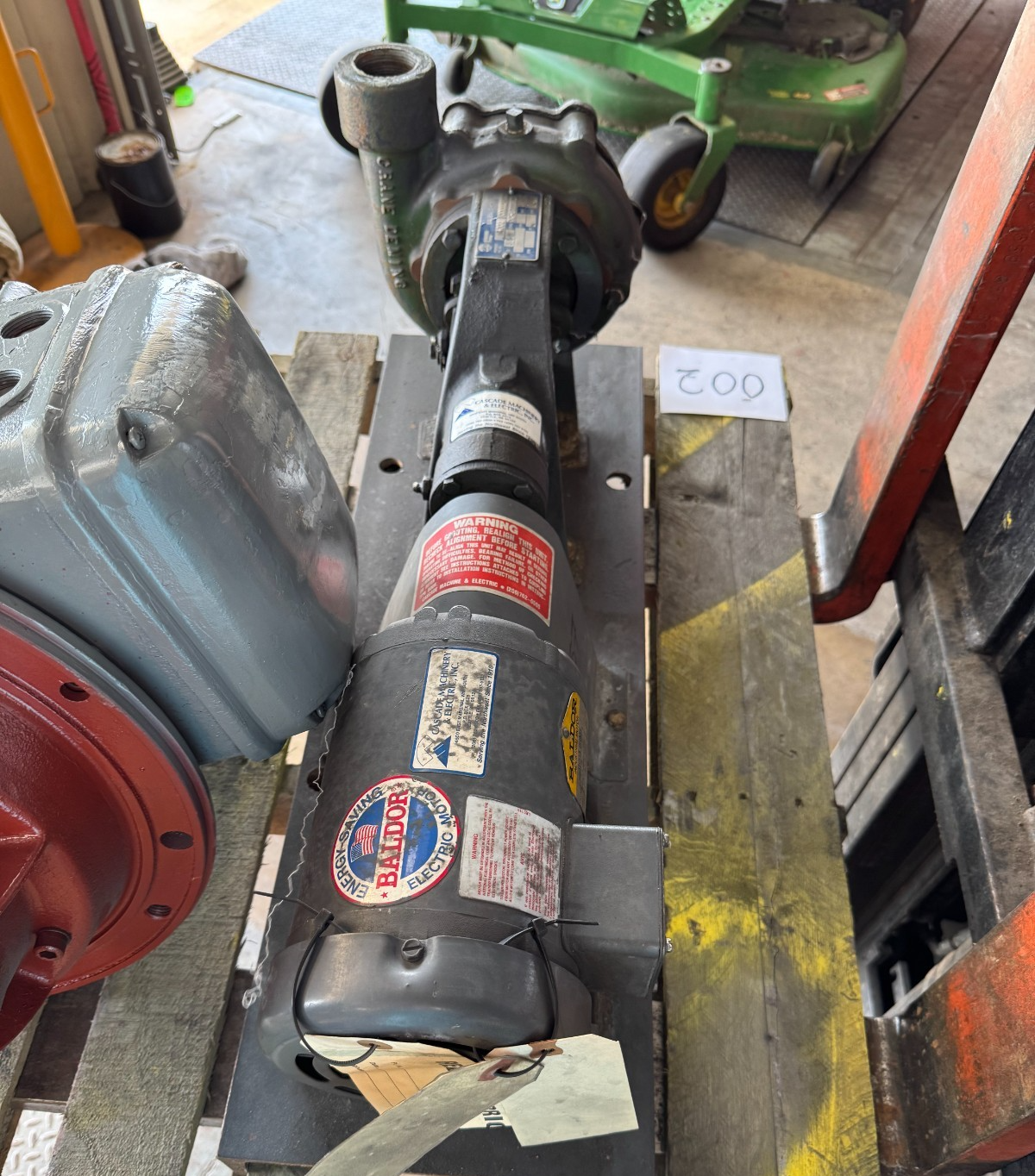 DEMING PUMP OO2 MODEL 4001 00010400 2" X 2" IMPELLAR 5 7/8"  BALDOR MODEL M3542