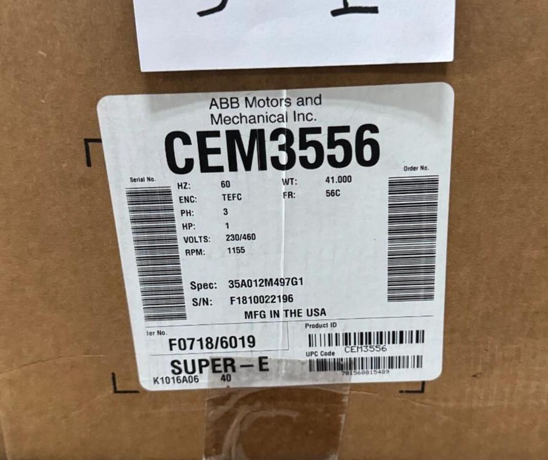 BALDOR DC MOTOR M6 1HP MOD CD5318 1750 RPM 180 VOLT DC .3/.6 AMP 3 PH AMP FR56C