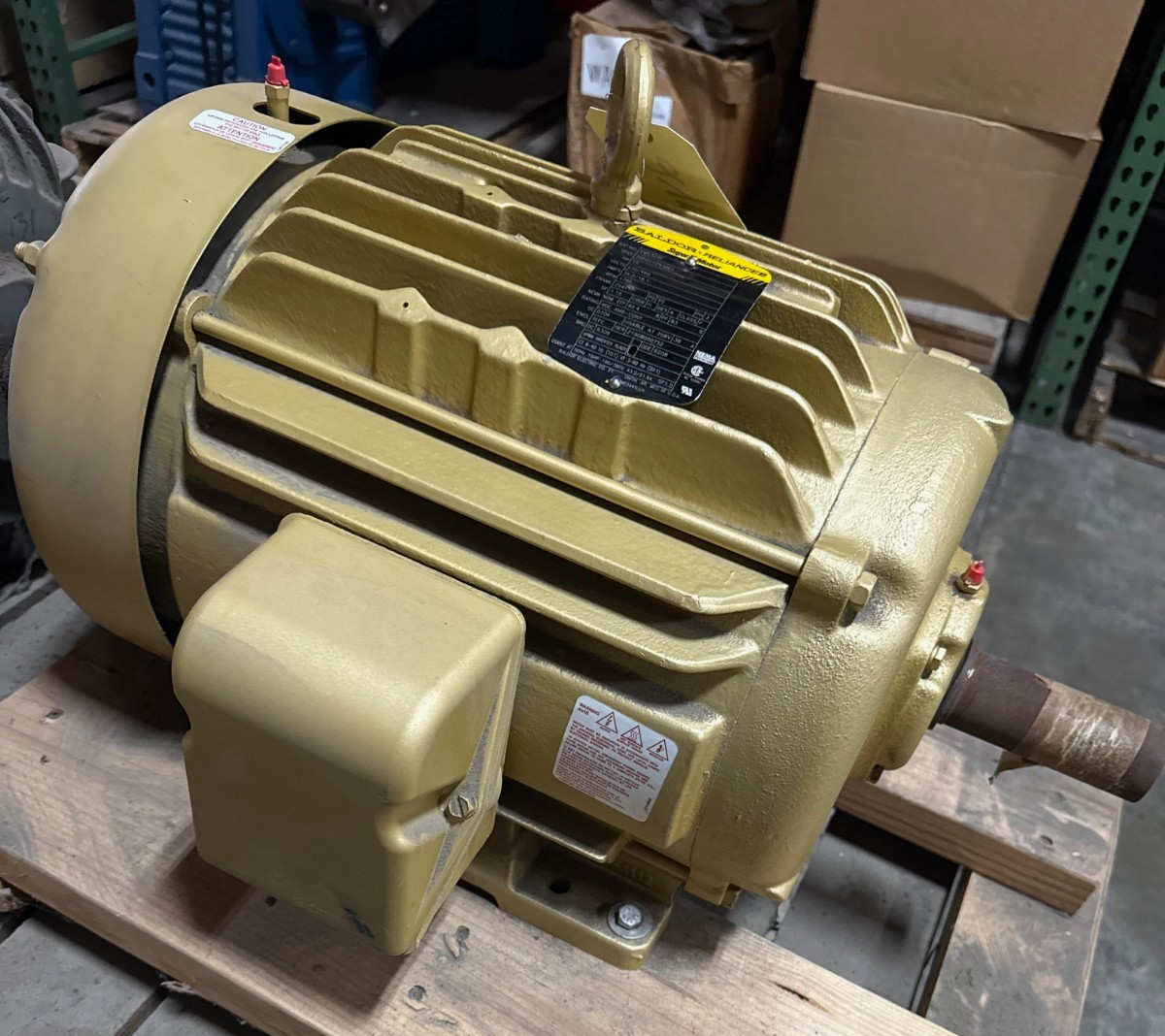 Used BALDOR SUPER E MOTOR 15 HP MODEL CEM2333T 2YBA 1765 RPM 230/460 V 3 PH 36 /18 AM