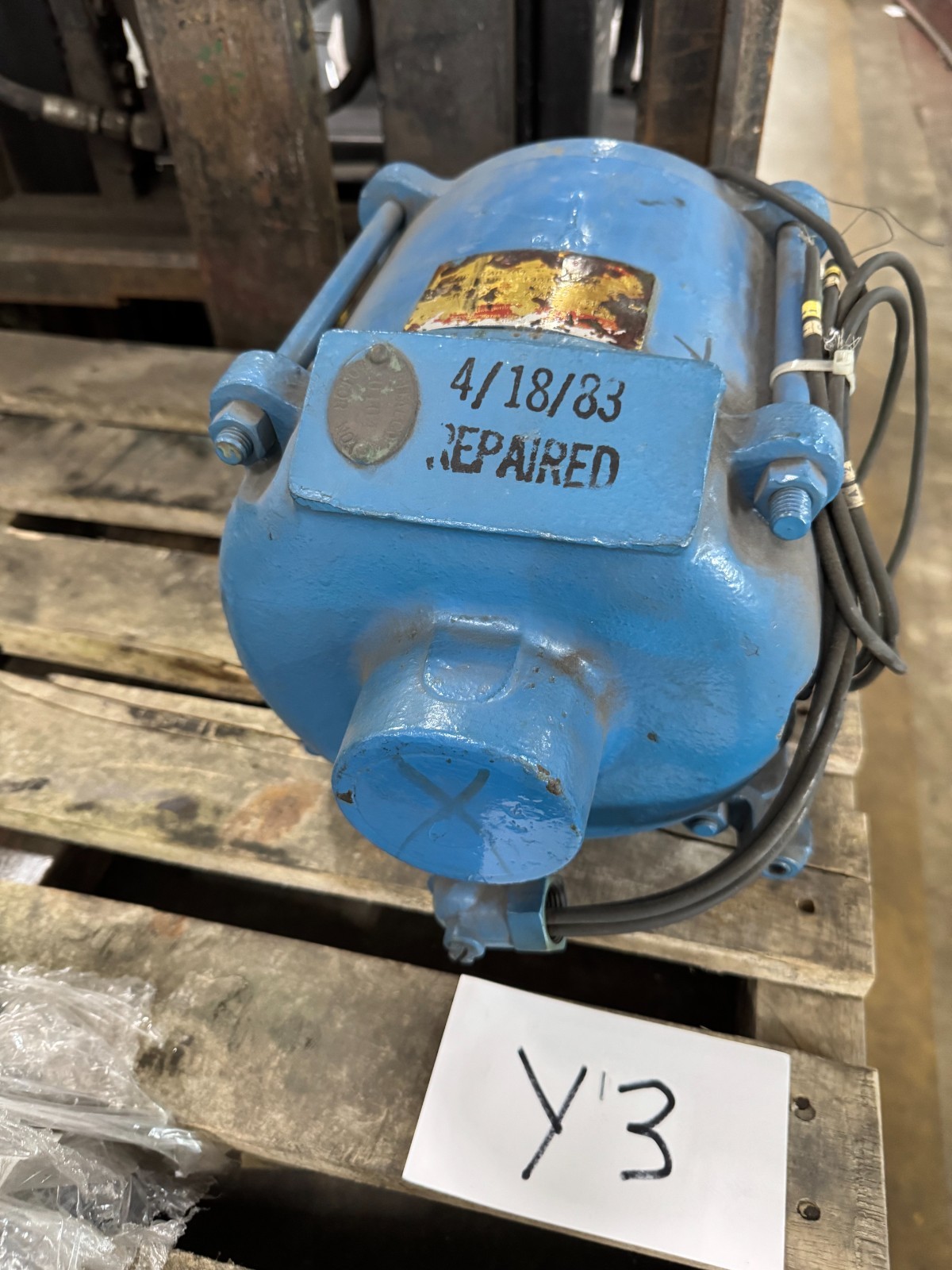 DC MOTOR Y3 1/2 HP MODEL 5BC 76.AB 709C 1725 RPM 180 VOLT DC  2.5 AMP