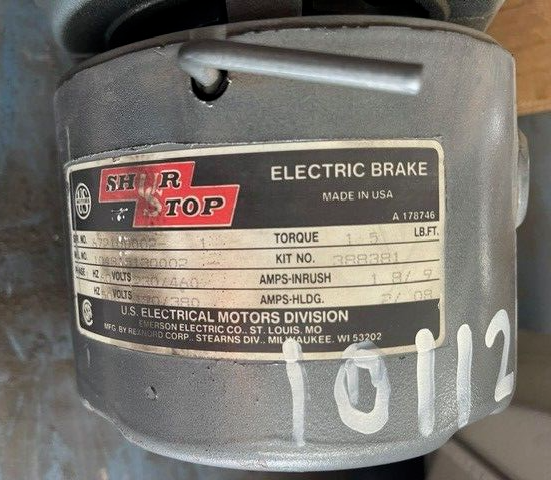 US MOTORS 1/4 HP UNIMOUNT 125 ENCLOSED MOTOR P55BLC-962 W BRAKE 230/460 V 1735