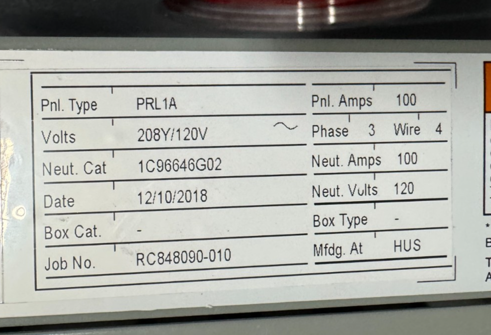 Appleton EXPLOSION PROOF BREAKER PANEL ALPNC12C12M1 20 AMP 120/208V 3 POLE 3 PH