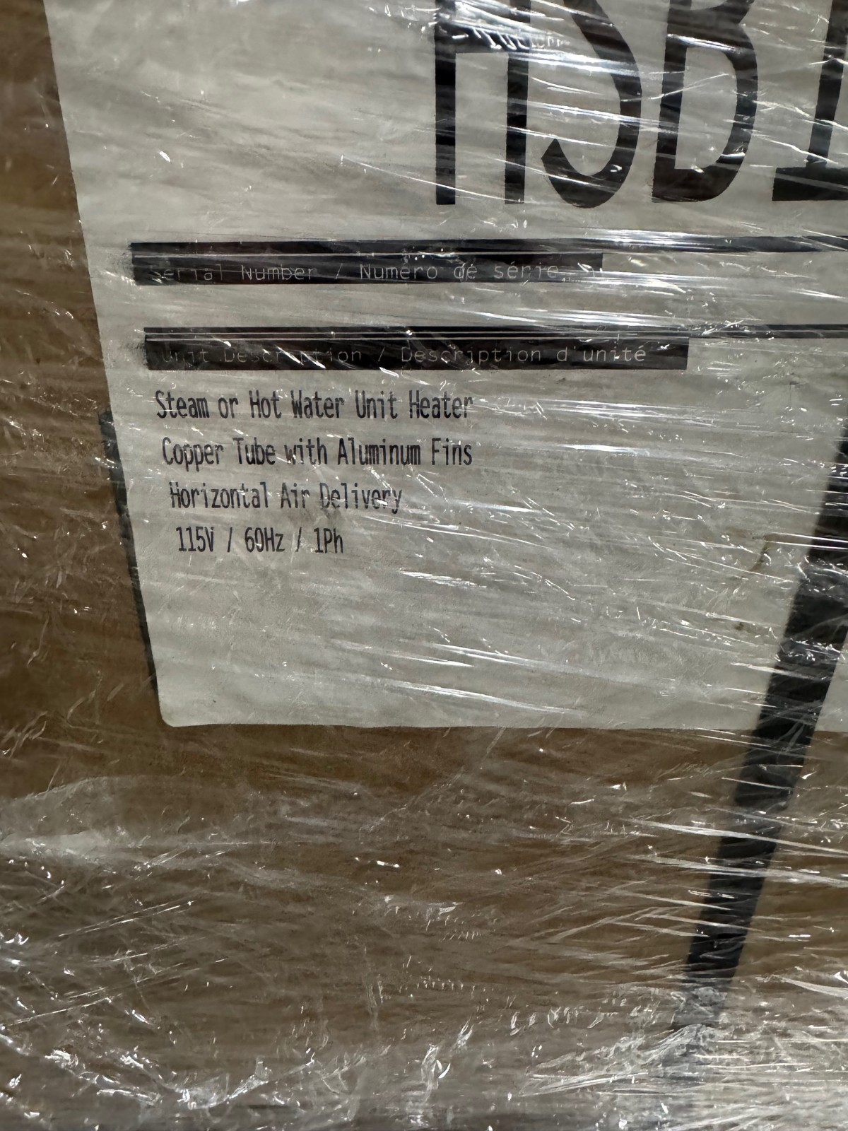 Modine steam or hot water unit Hydronic VA7A Model HSB193SB01SA 115V 1/3 HP1075