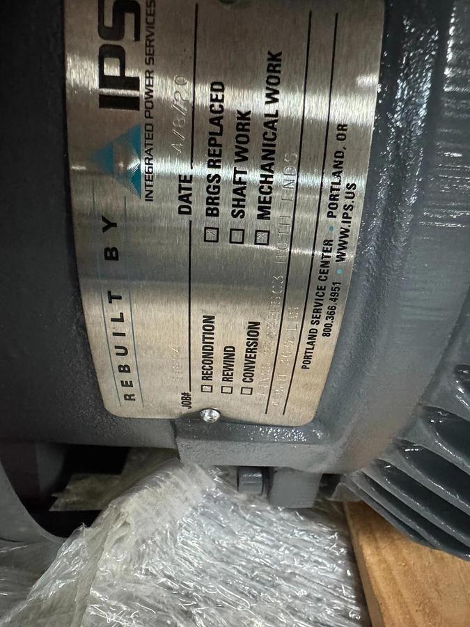 PATAY CRANE MOTOR Y1 Y2 7 HP MODEL FLSB 160M6 B5 1200 RPM 254/440 V 3PH 42/20AMP