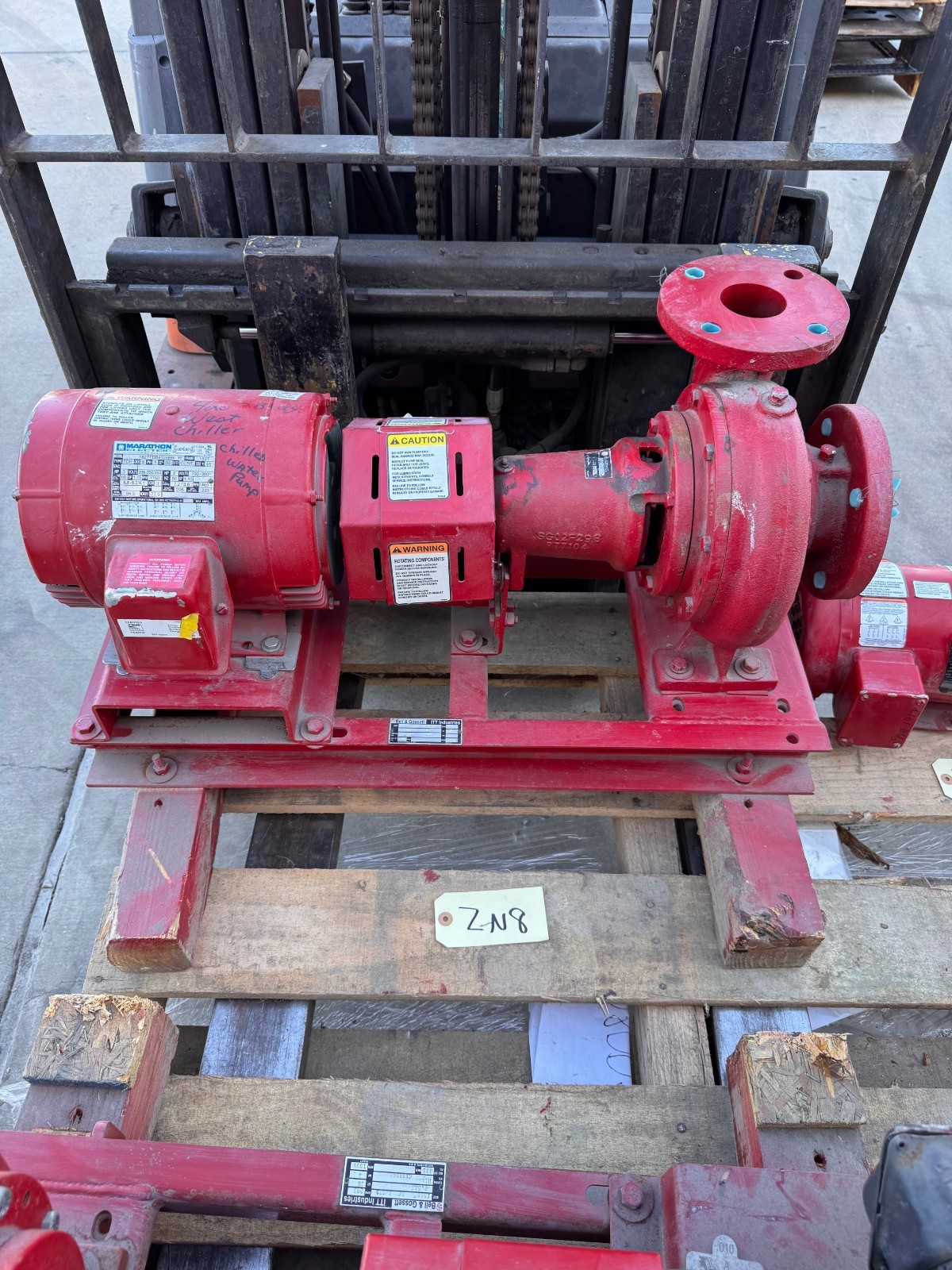 BELL & GOSSETT PUMP 21/2" X 3" X 6.625" IMPELLAR ZN6 8 1510 3 HP 203 GPM@85' 175