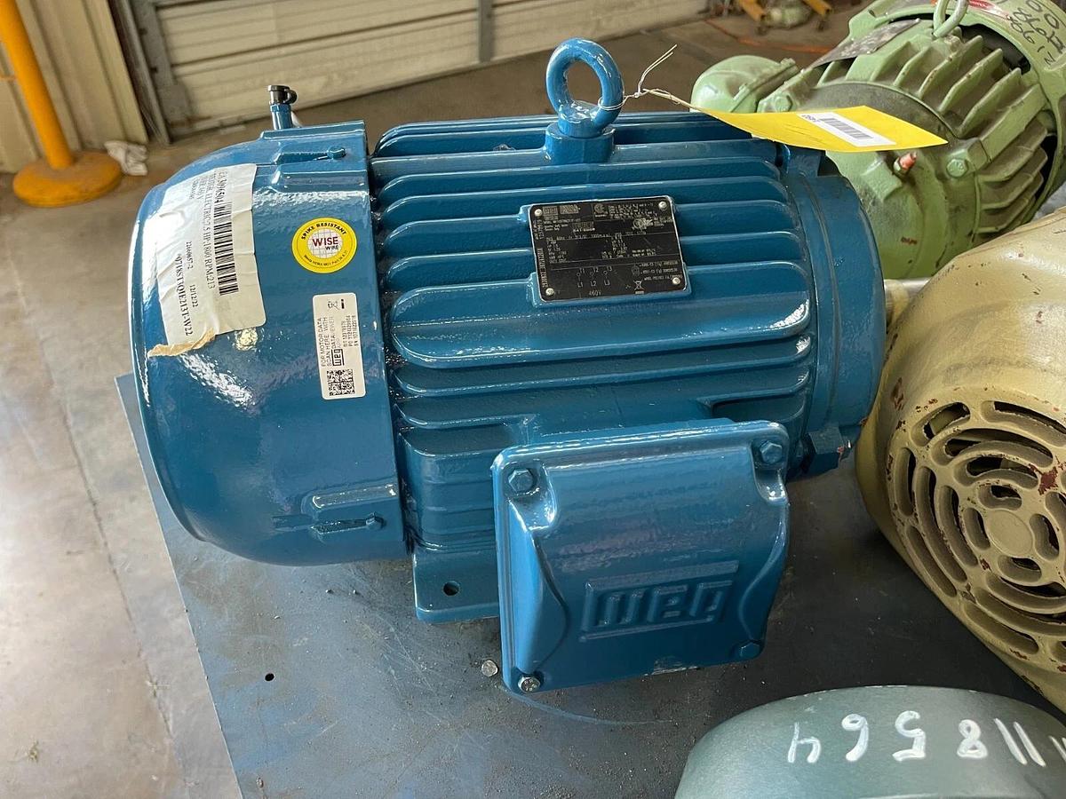 WEG 7.5 HP MOTOR 1765 RPM 460 V FRAME 213/5T 00718ST3QIE213T-W22