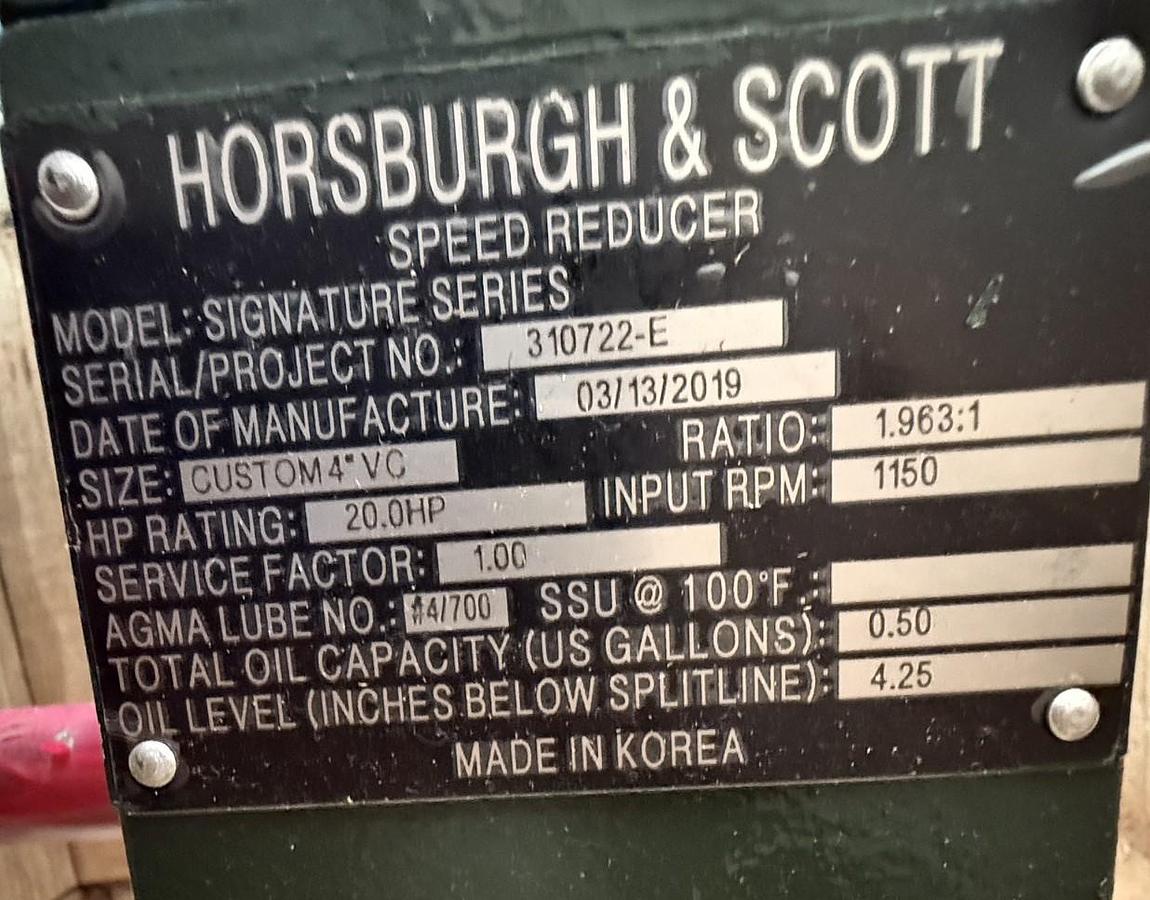Refurbished HORSBURGH & SCOTT GEAR REDUCER 2YZ1 MODEL SIGNATURE SERIES 310722-E 